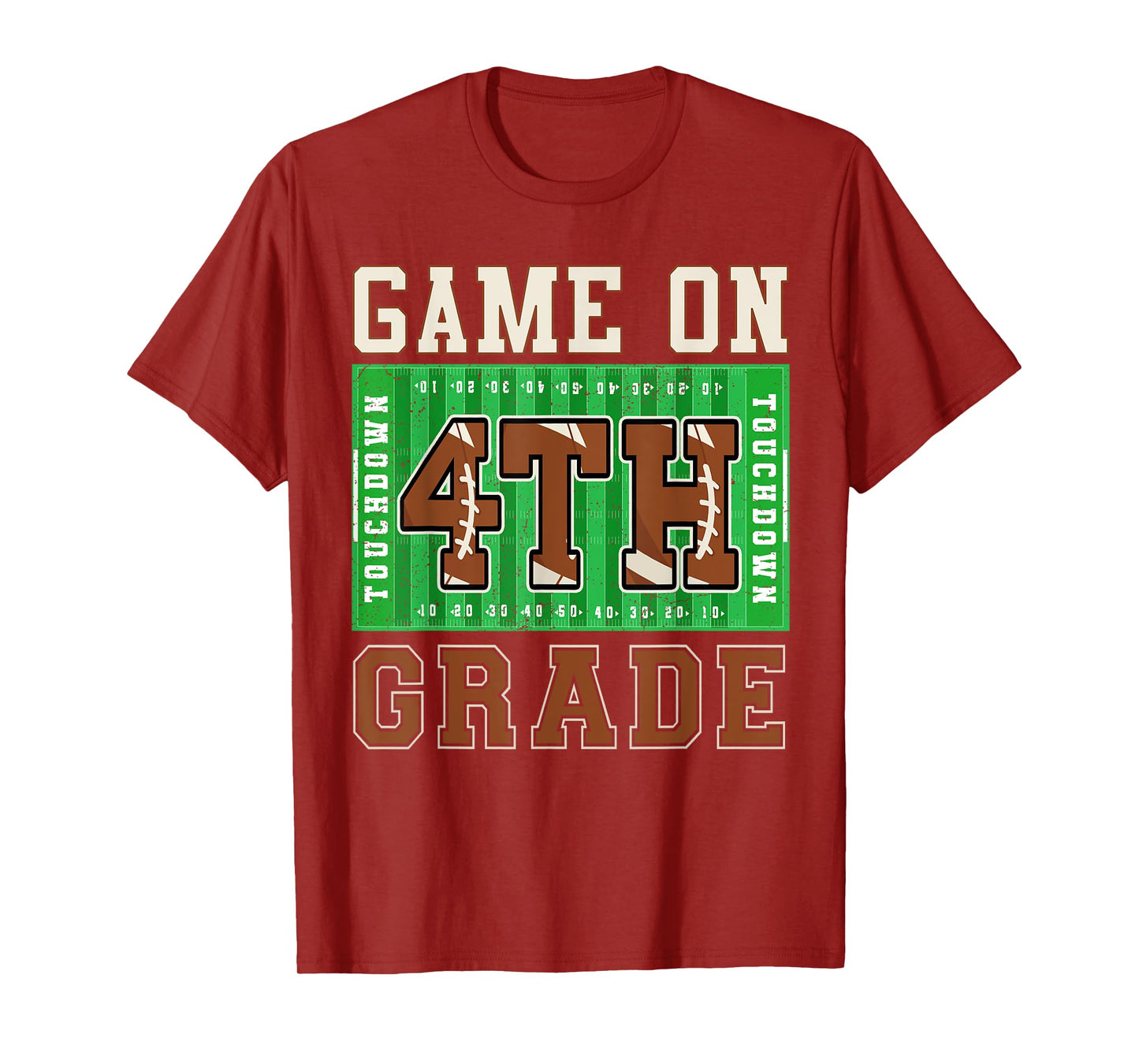 4th Grade Boys Kids Football Back to School Fourth Grade T-Shirt