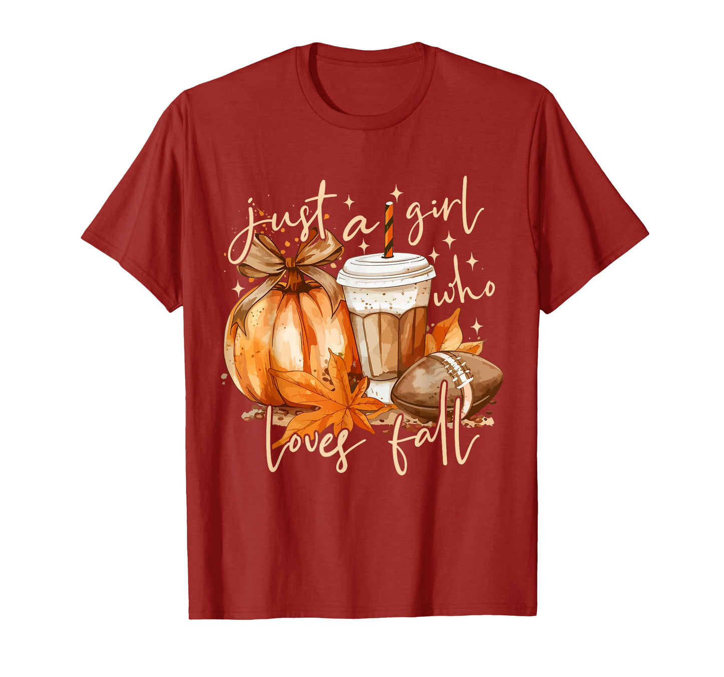 Just A Girl Who Loves Fall Pumpkin Cozy Autumn T-Shirt