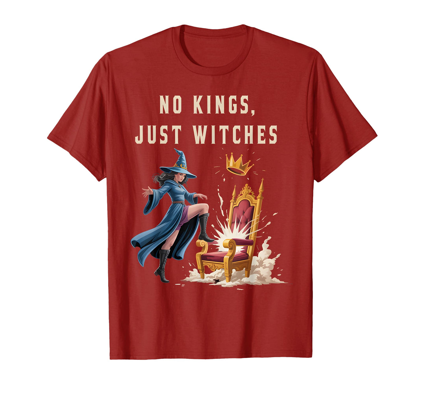 No Kings Just Witches Funny Witchcore Halloween Art T-Shirt