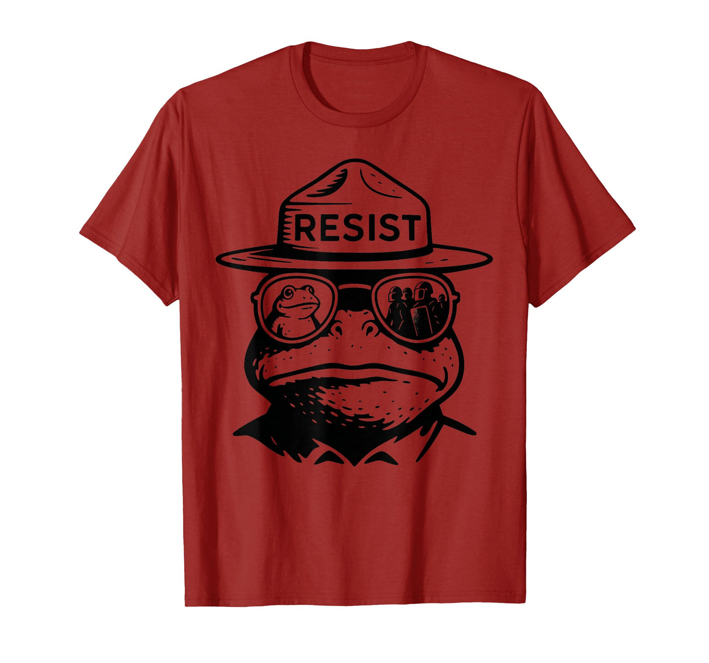 Portland Frog Funny City Art - Portland Frog Protest T-Shirt