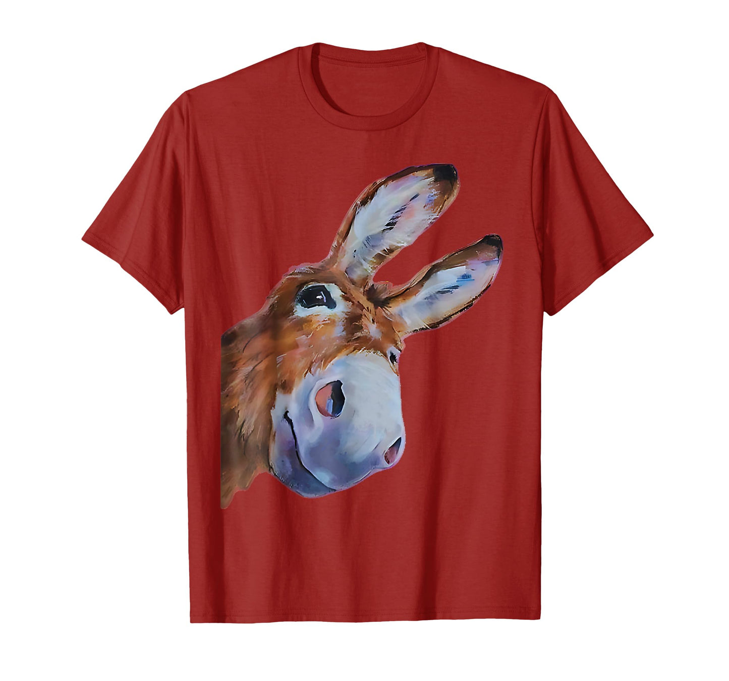 Funny Donkey Art Donkey Head Smile Eagerly Donkey Lover Men T-Shirt