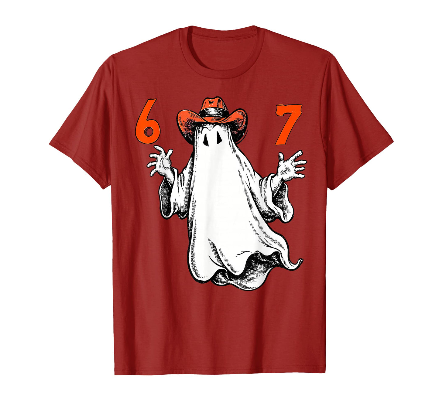 Haunted by 6 7 Funny Ghost Thanksgiving Fall Autumn Design T-Shirt