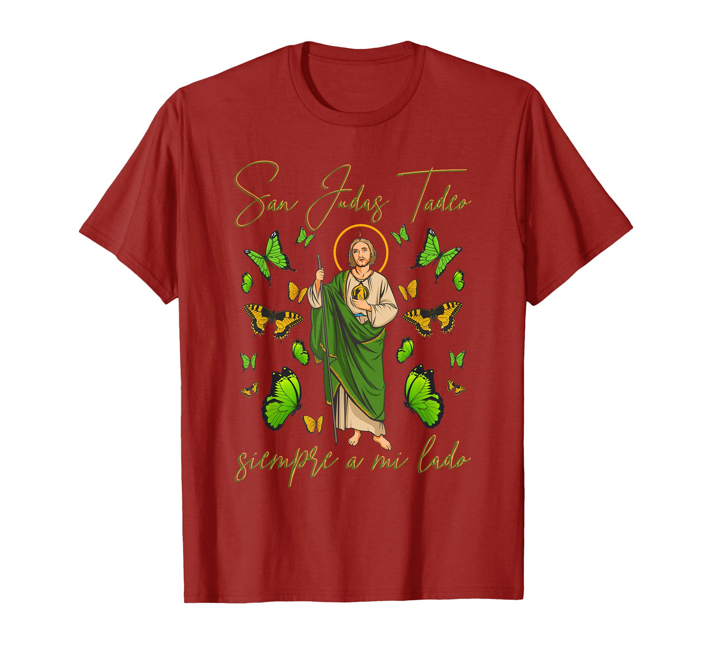 San Judas Tadeo Siempre A Mi Lado. Versión Mariposas T-Shirt