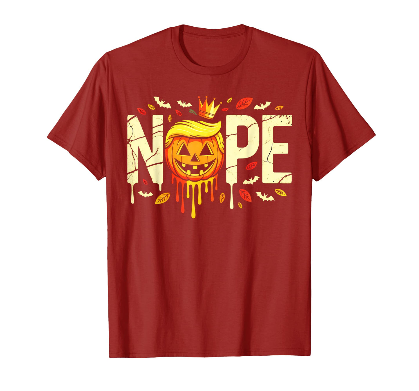 Funny No Kings Halloween 2025 Distressed USA Flag T-Shirt