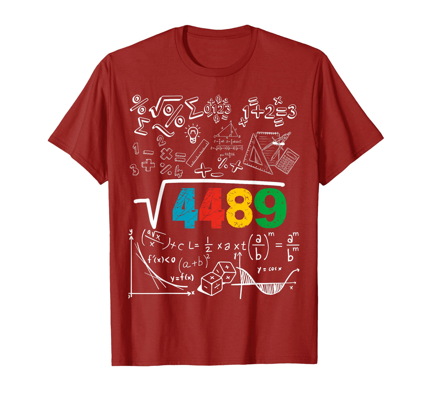 67 Meme Square Root 4489 Slang Six Seven Math Teacher T-Shirt