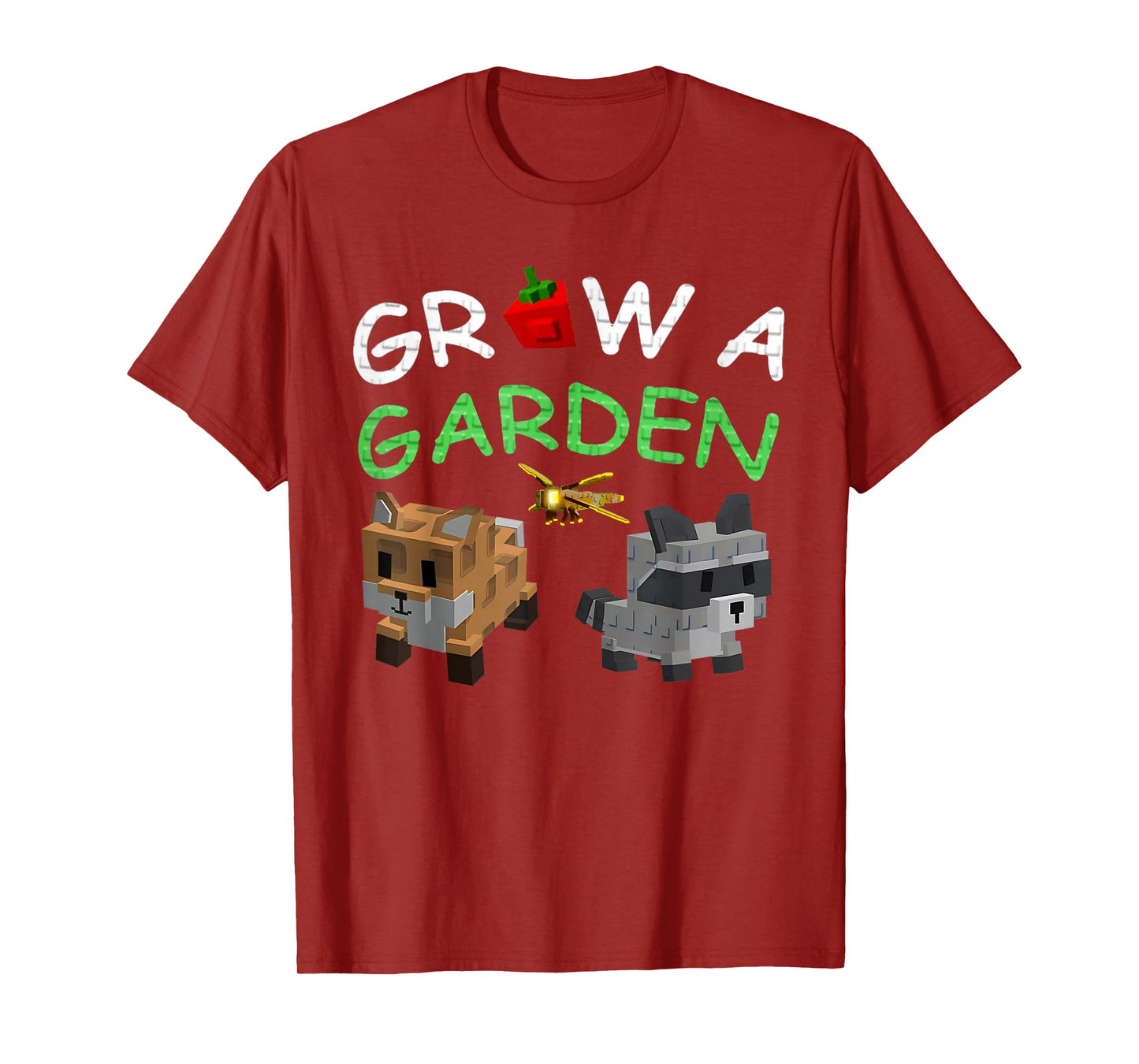 Grow A Garden Pet Raccoon & Red Fox Gamer Design T-Shirt
