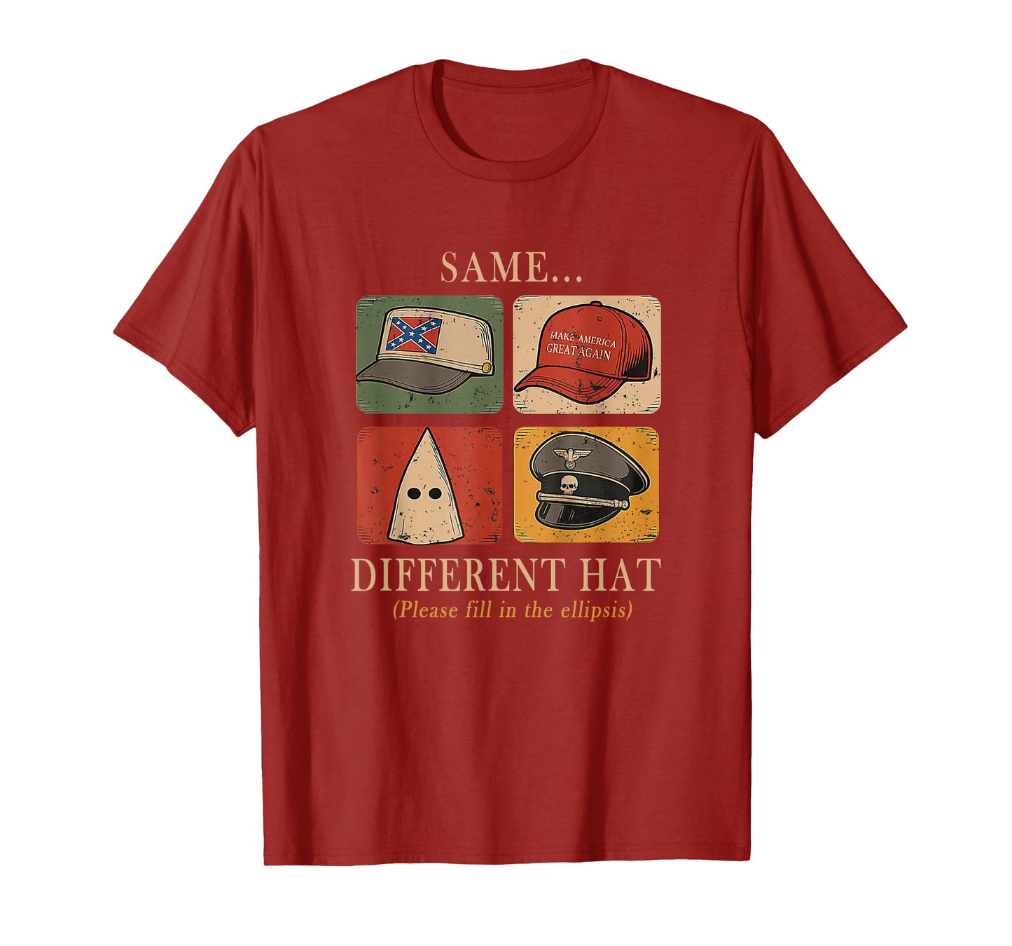 A Fun Puzzle, Same...Different Hat,Funny Protest Tee Gift T-Shirt