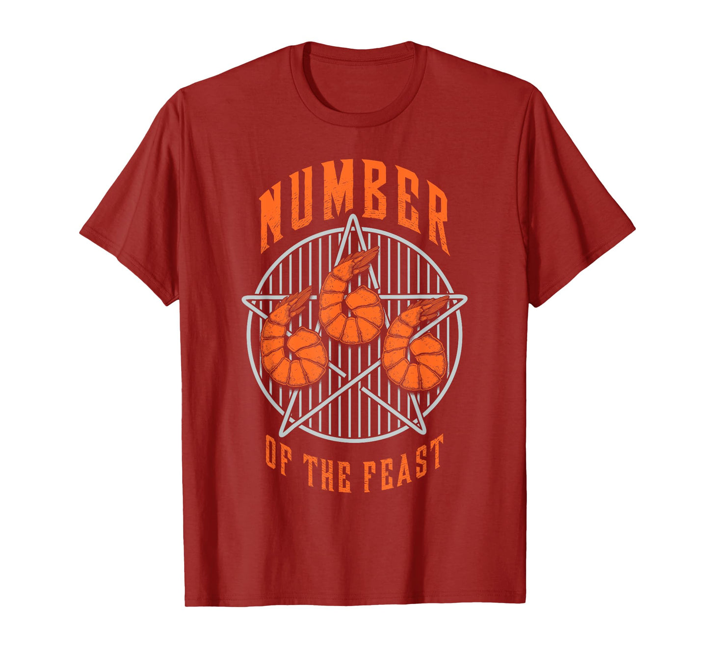 Halloween BBQ Funny 666 Fried Shrimp Pentagram Grill Cook T-Shirt