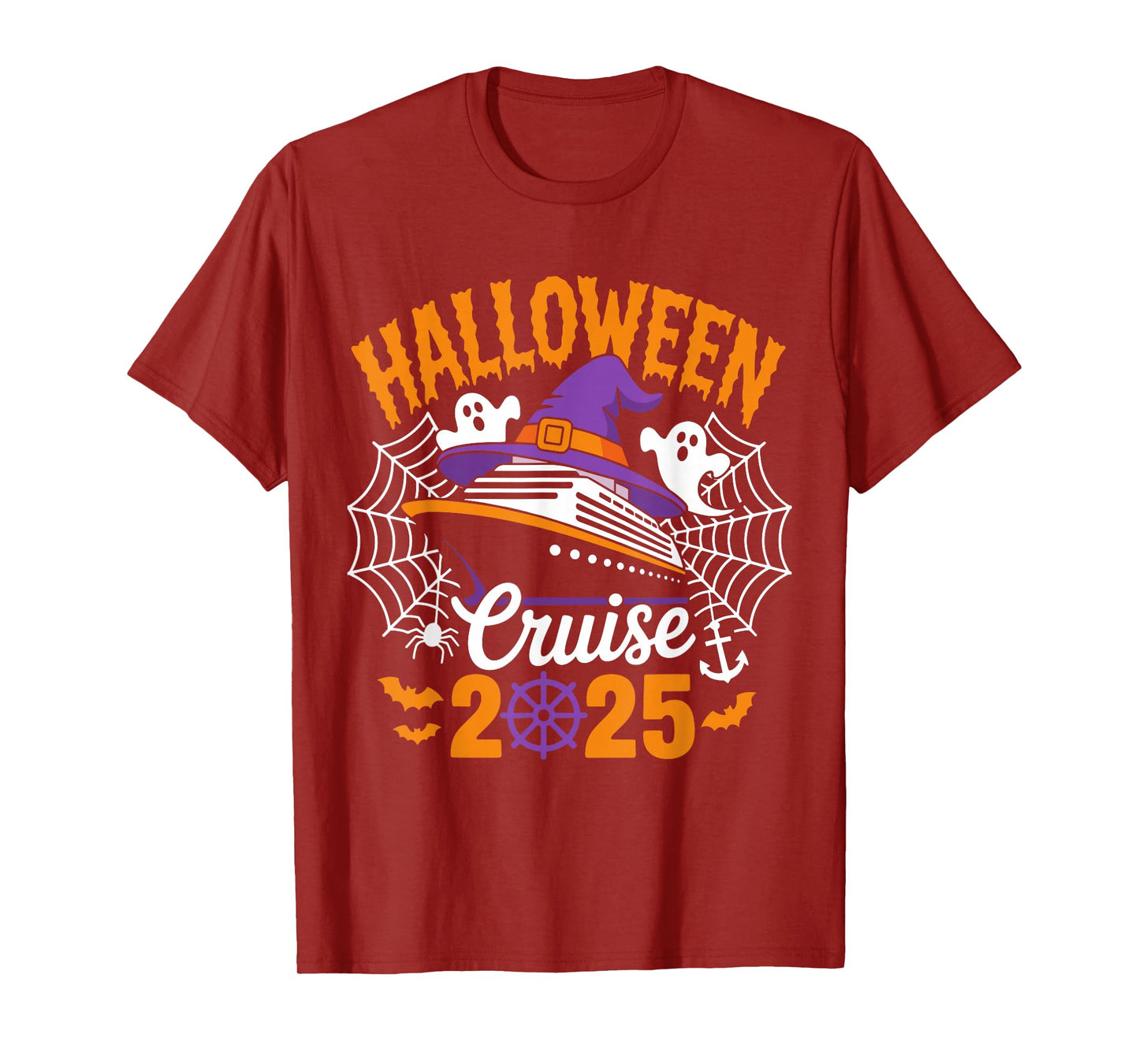 Retro Halloween Cruise 2025 Matching Family Halloween Trip T-Shirt