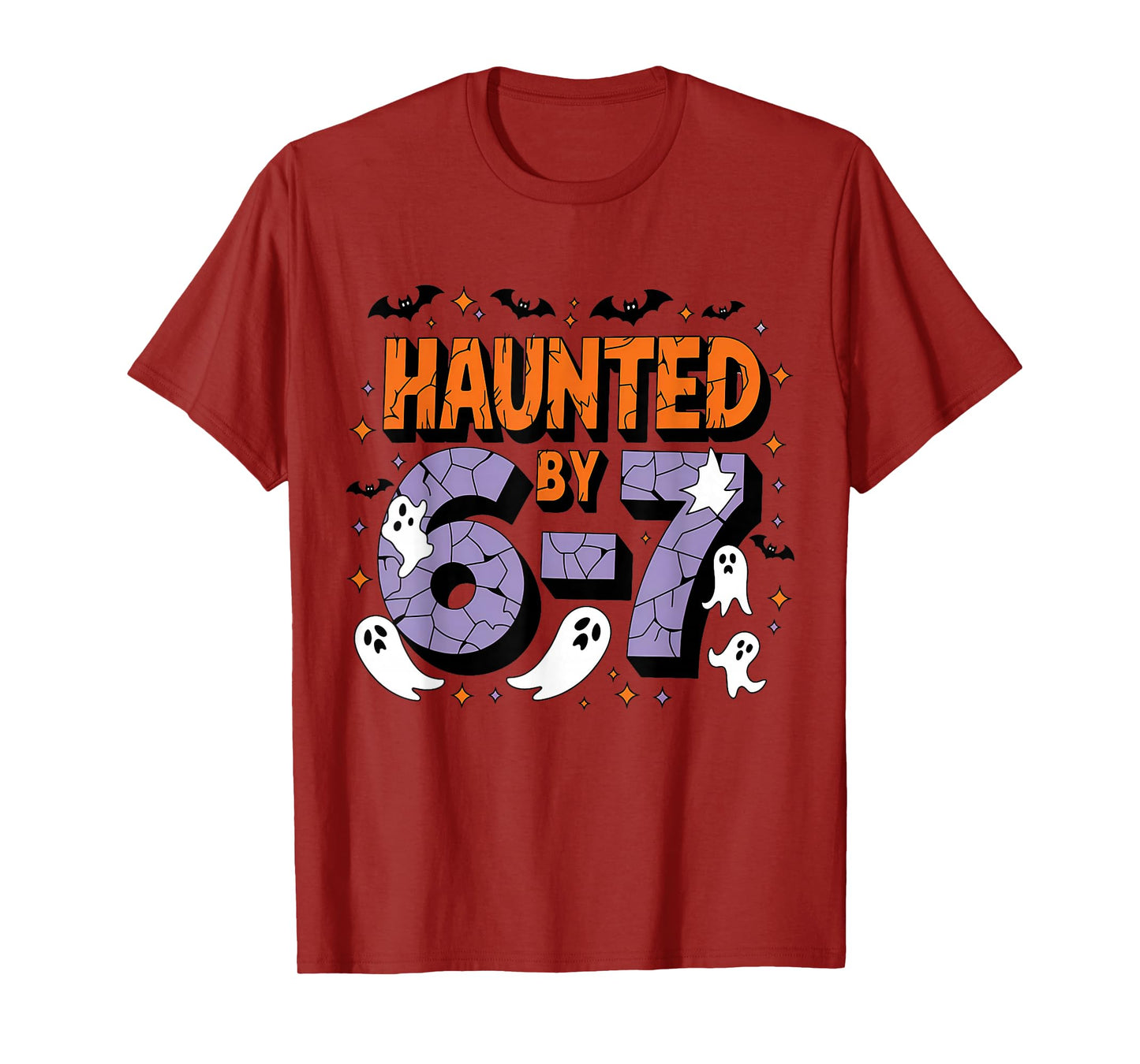 Haunted by 67 Funny Six Seven Meme 6 7 Halloween Costume Kid T-Shirt