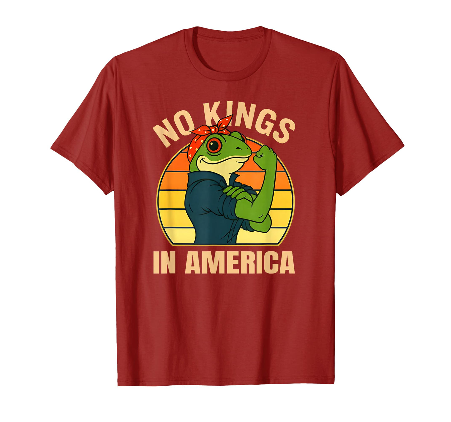 Retro Frog No Kings in America Shirt Girl Women T-Shirt