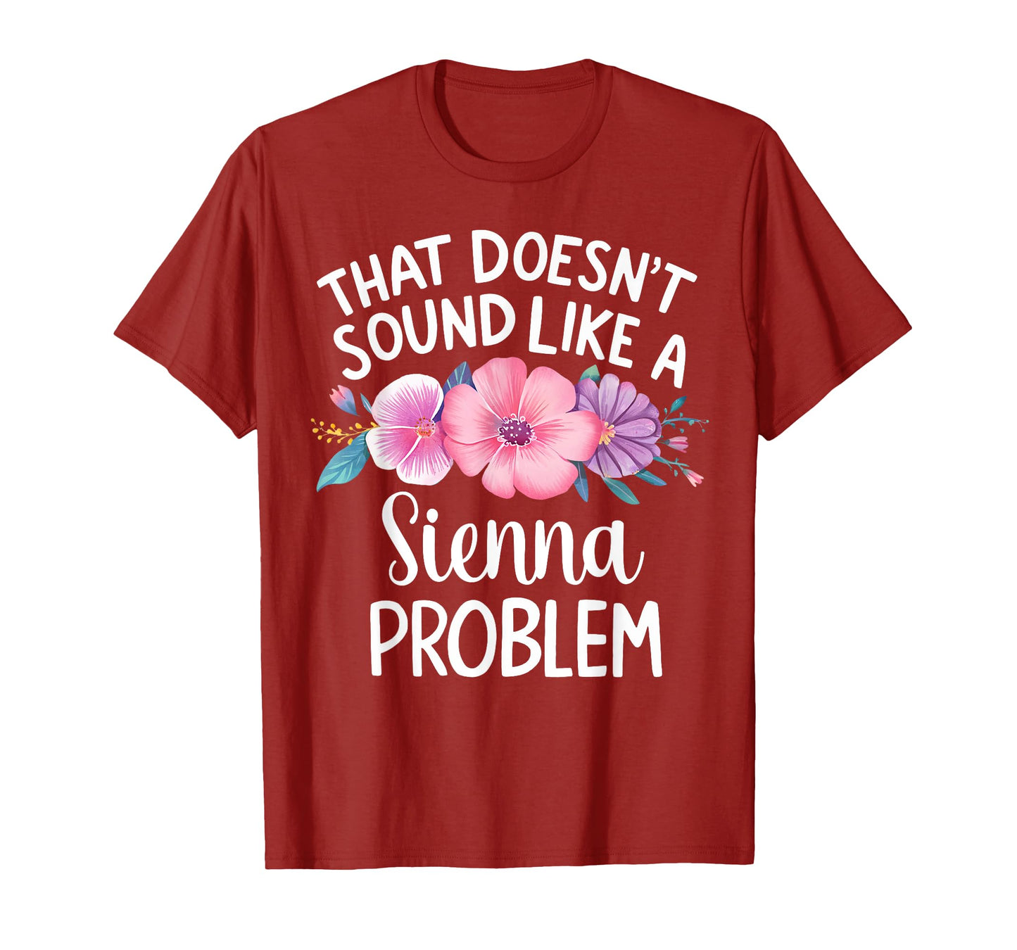 SIENNA Personalized Cute Flower Girls SIENNA Name T-Shirt