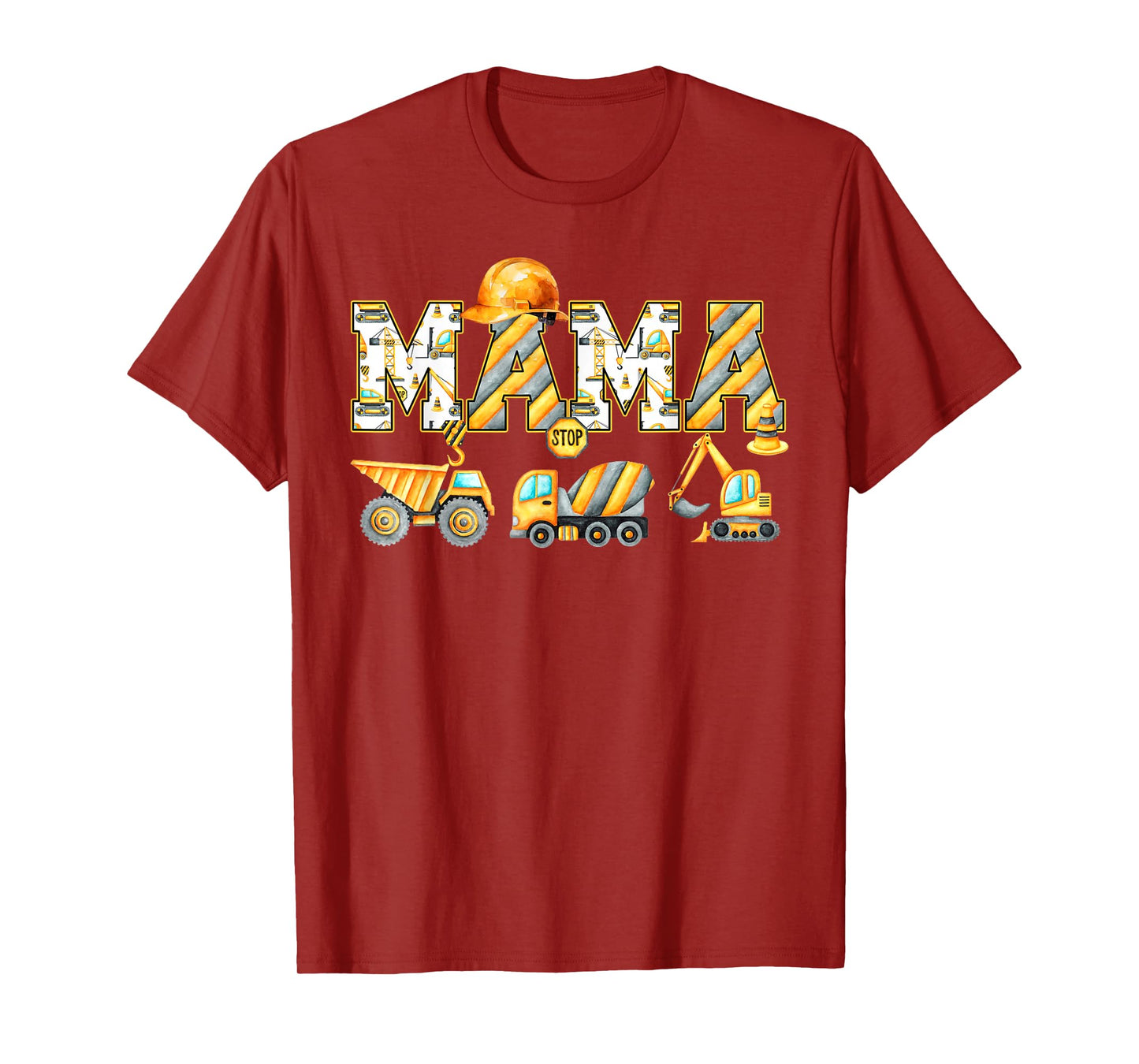 Funny Mama Construction Excavator Kids Matching Family Party T-Shirt