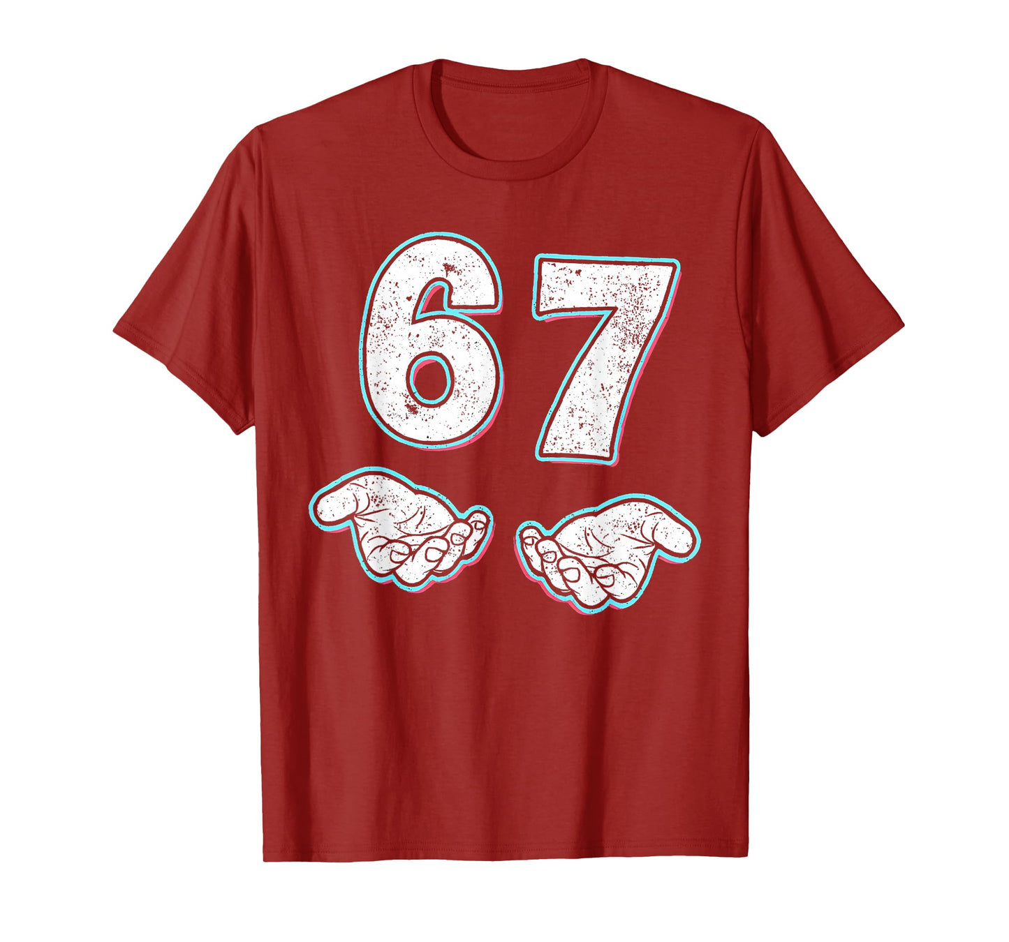 Number 67 Matching Six Seven 6 7 Meme 6-7 Halloween Costume T-Shirt