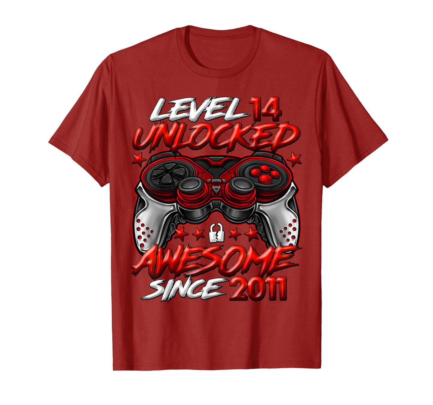Level 14 Unlocked 14 Year Old Gifts Boys 14th Birthday Boy T-Shirt