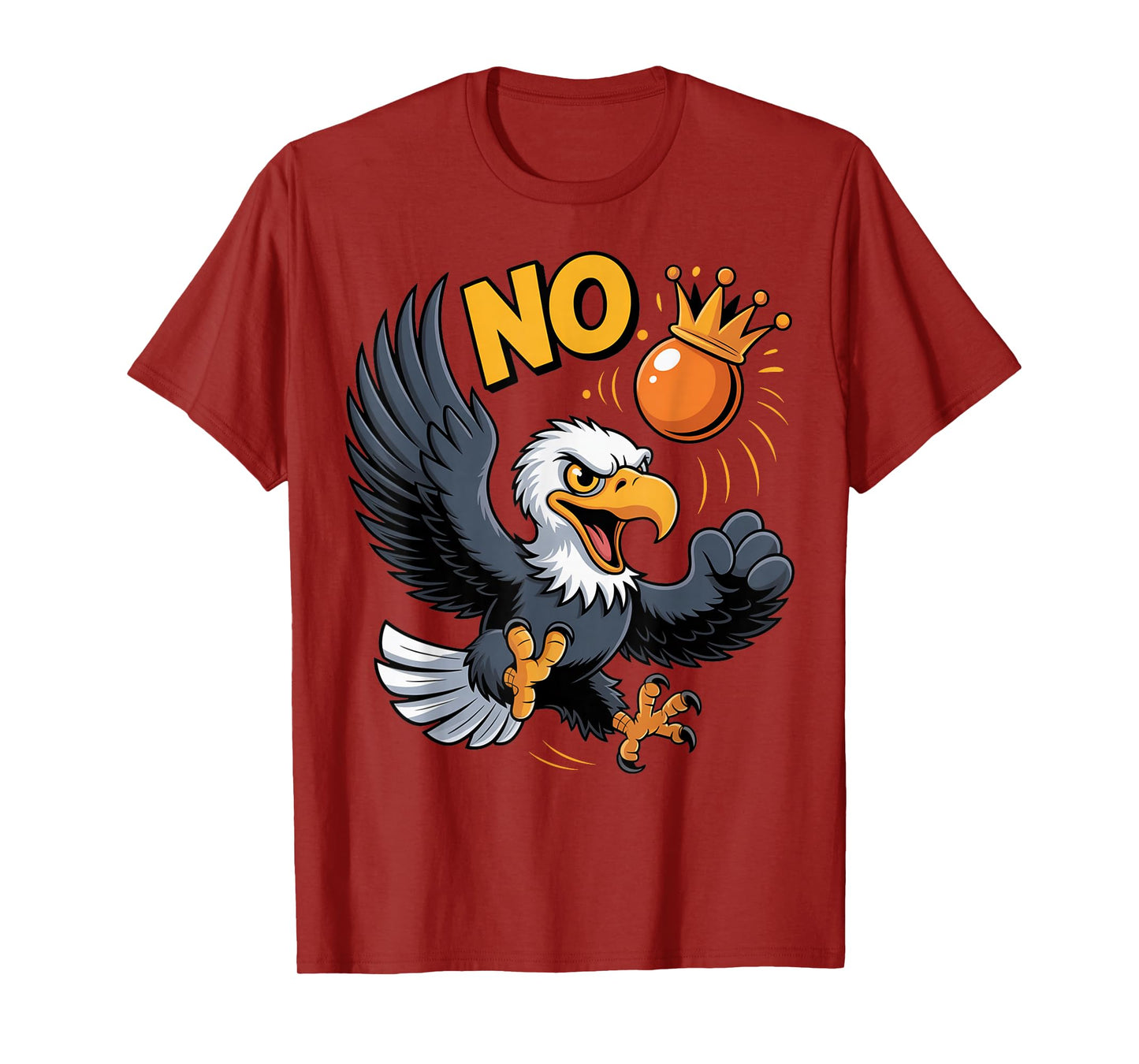No Kings Protest Sign Patriotic Liberty Art Design T-Shirt