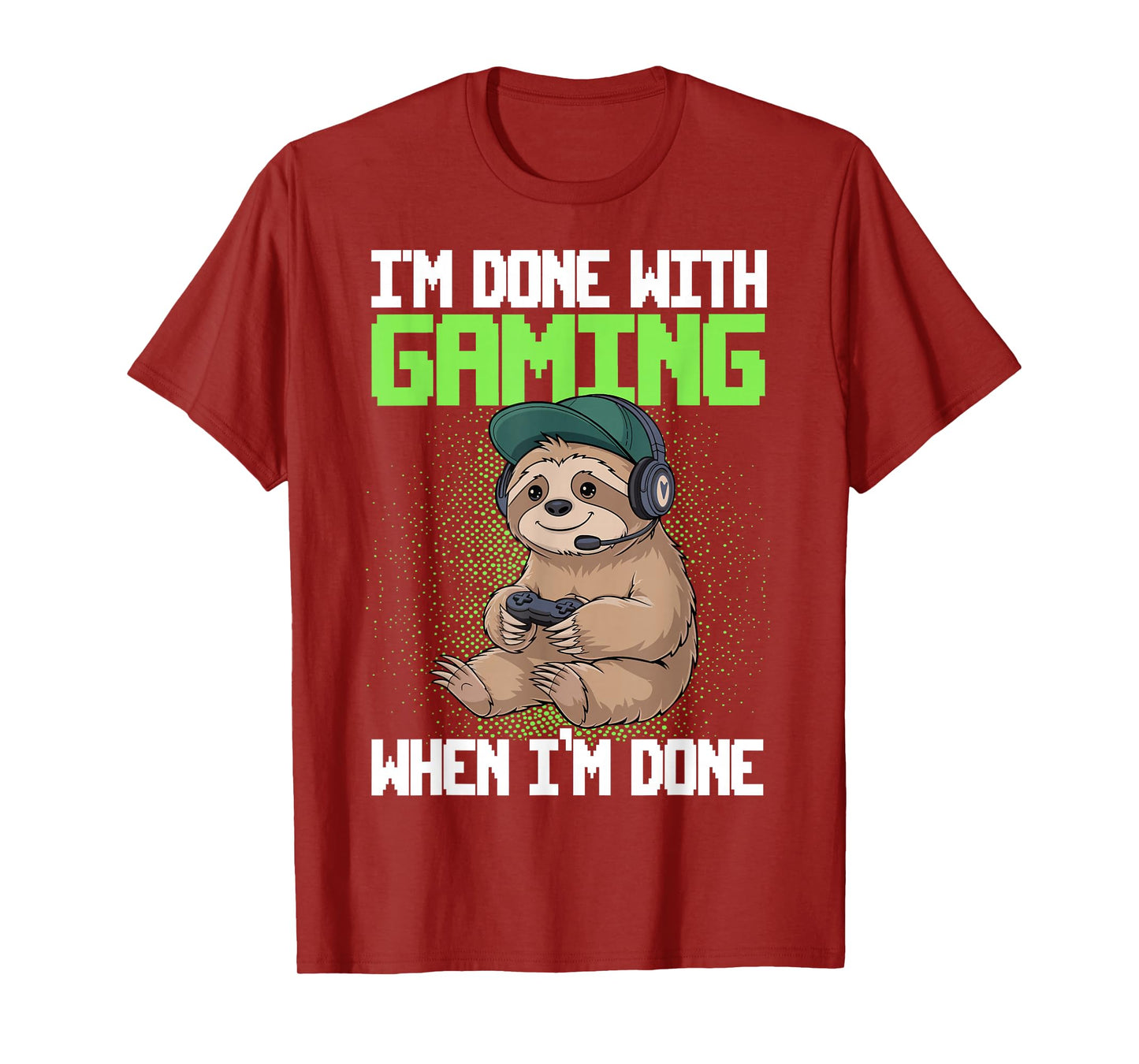 Gamer Sloth Gaming Video Games T-Shirt