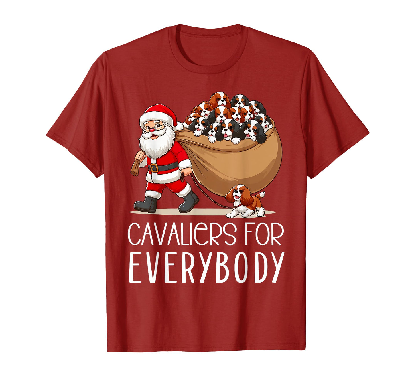 Cavalier King Charles Spaniel Christmas Funny Cavalier Dog T-Shirt for Men Women Kids