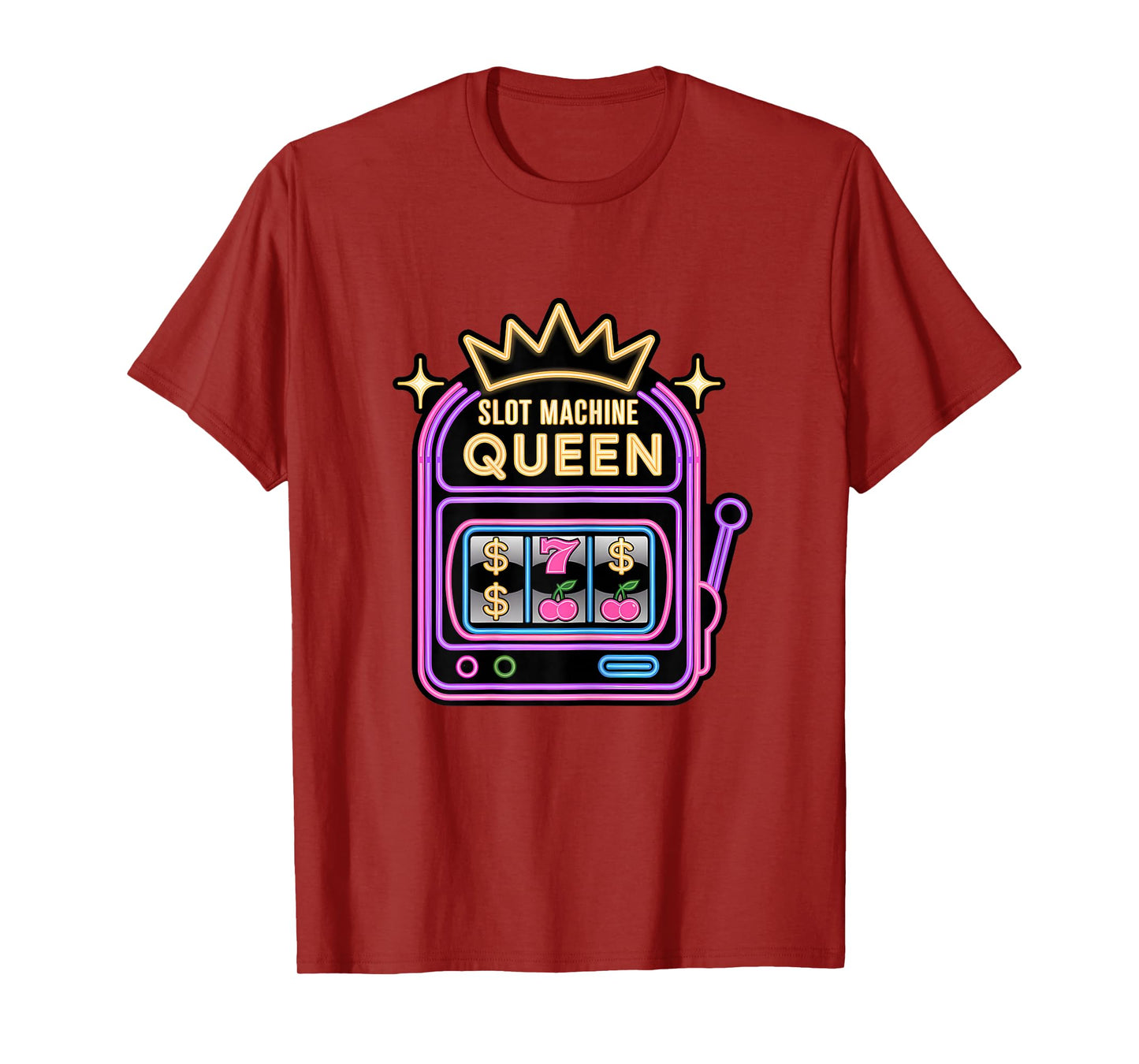 Slot Machine Queen Poker Player Funny Casino Gambling T-Shirt