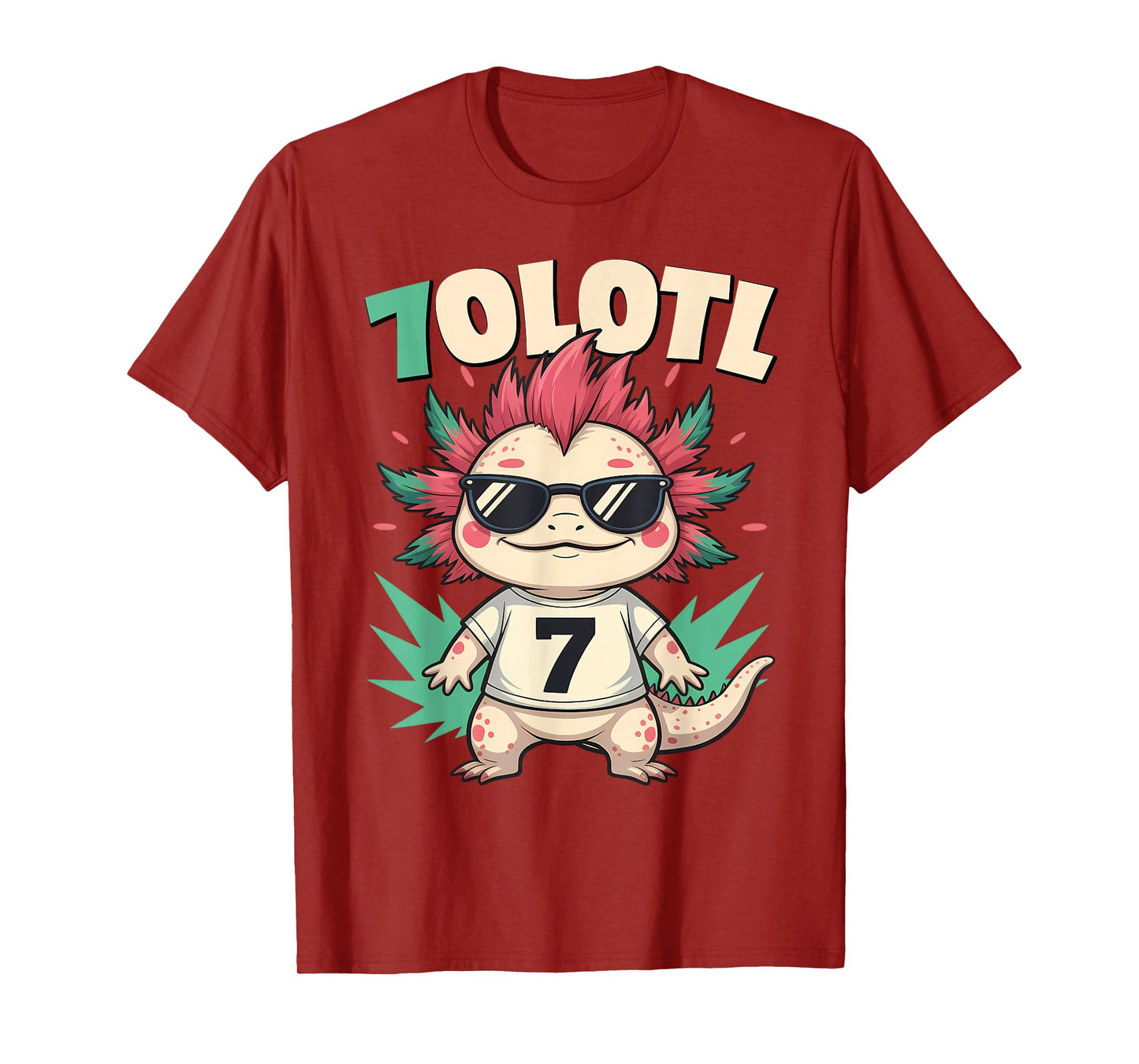 7olotl Sevenolotl – Funny Axolotl Halloween Number 7 Costume T-Shirt