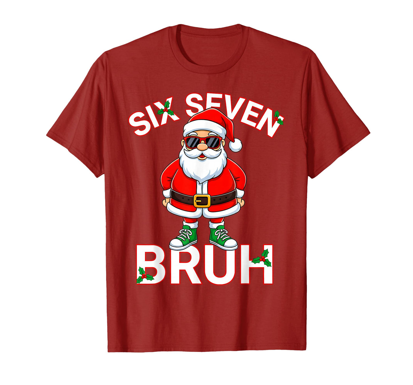 Funny 67 Six Seven Christmas Bruh Santa Kids Boys Men T-Shirt