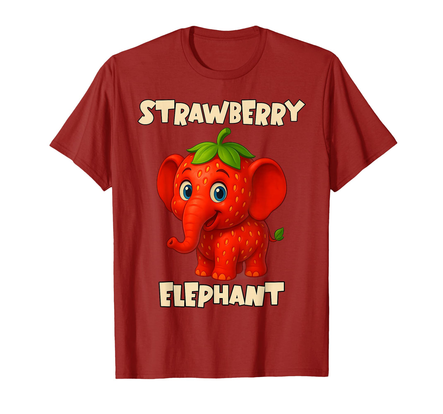 Funny Italian Brainrot Meme Kids Boys Strawberry Elephant T-Shirt