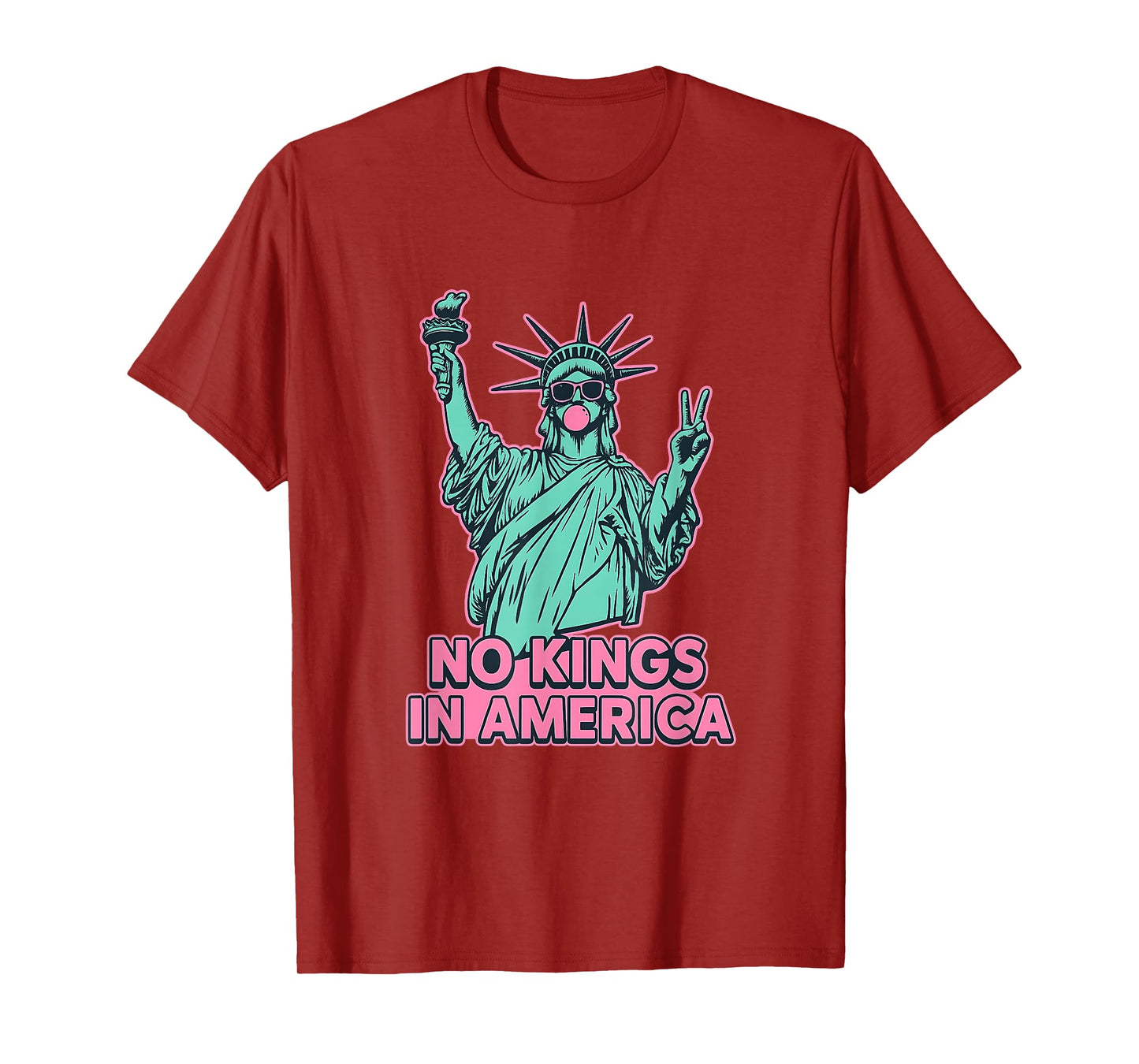 No Kings in America Statue Liberty Usa women's girl T-Shirt