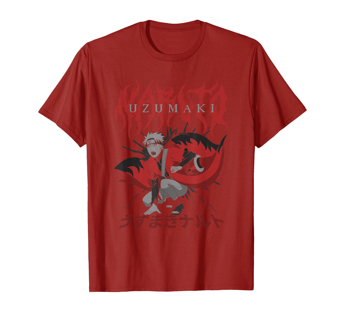Naruto Shippuden Red Heavy Metal Naruto Anime T-Shirt