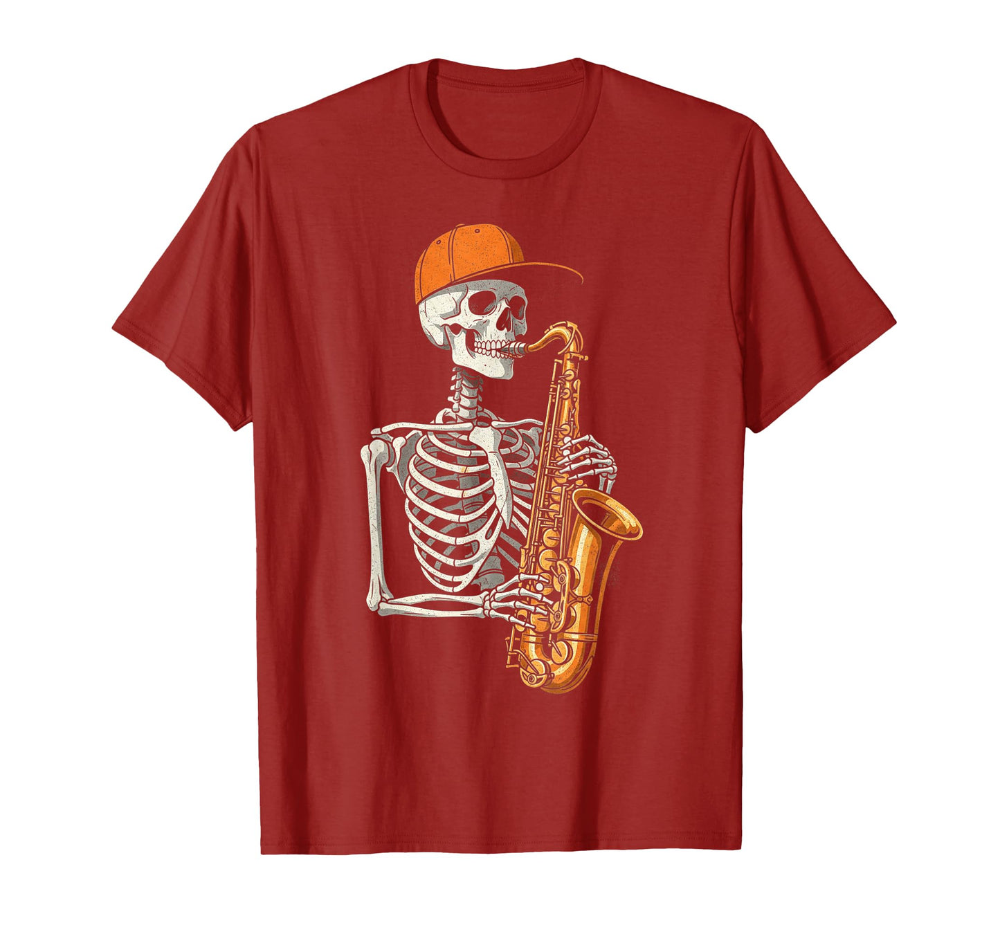 Skeleton Saxophone Halloween Funny Spooky Skeleton Saxophone T-Shirt