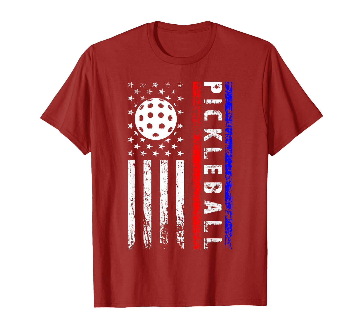 Pickleball Lovers 4th of July American Flag Pickle Ball USA T-Shirt for Women Kids Men
