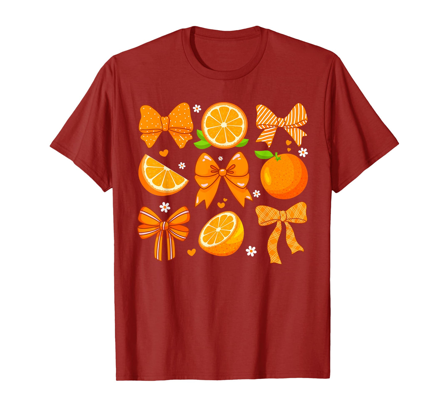 Orange Coquette Bow For Women Oranges Fruit Orange Juice T-Shirt