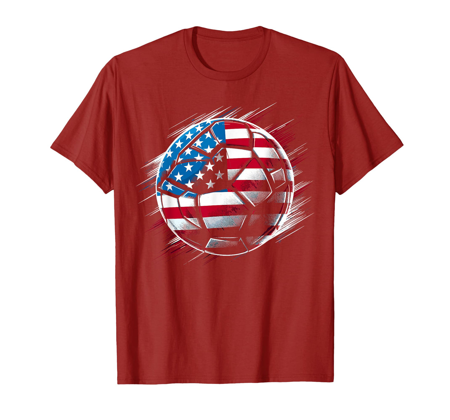 American Flag on Soccer Ball T-Shirt