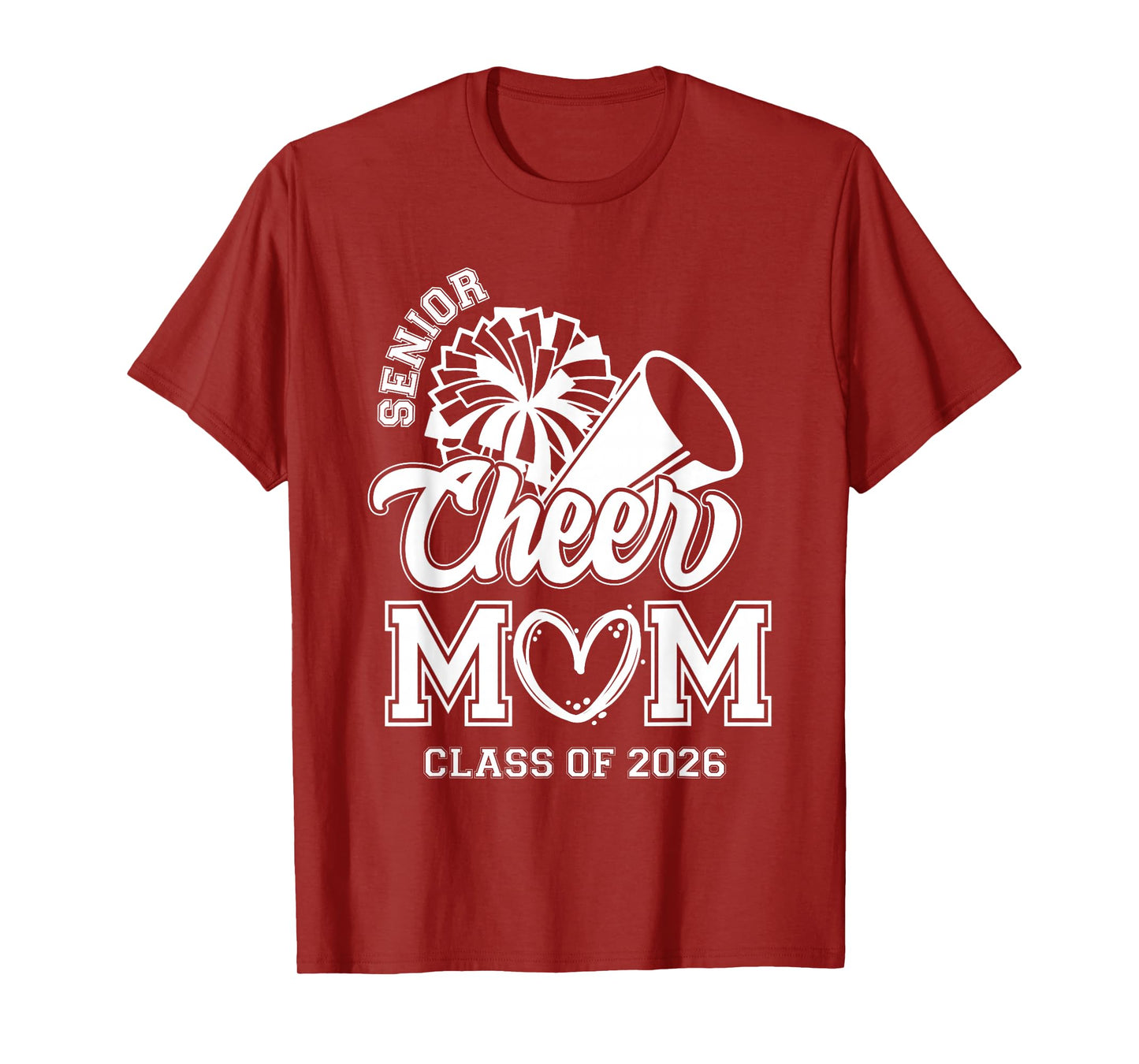 Senior Cheerleader Mom Cheer Class Of 2026 Graduation Women T-Shirt