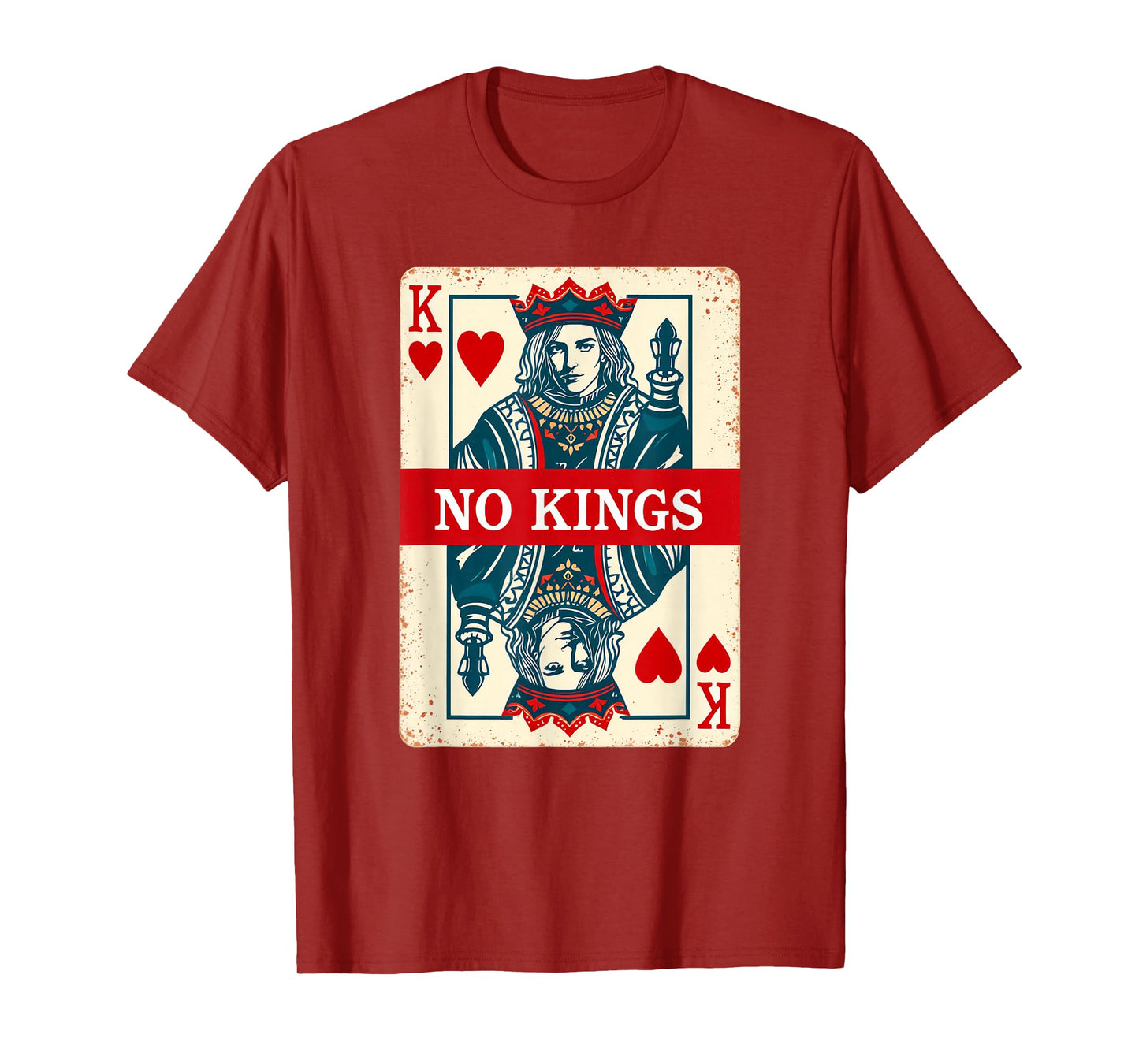 No Kings Playing Card Statement Design T-Shirt
