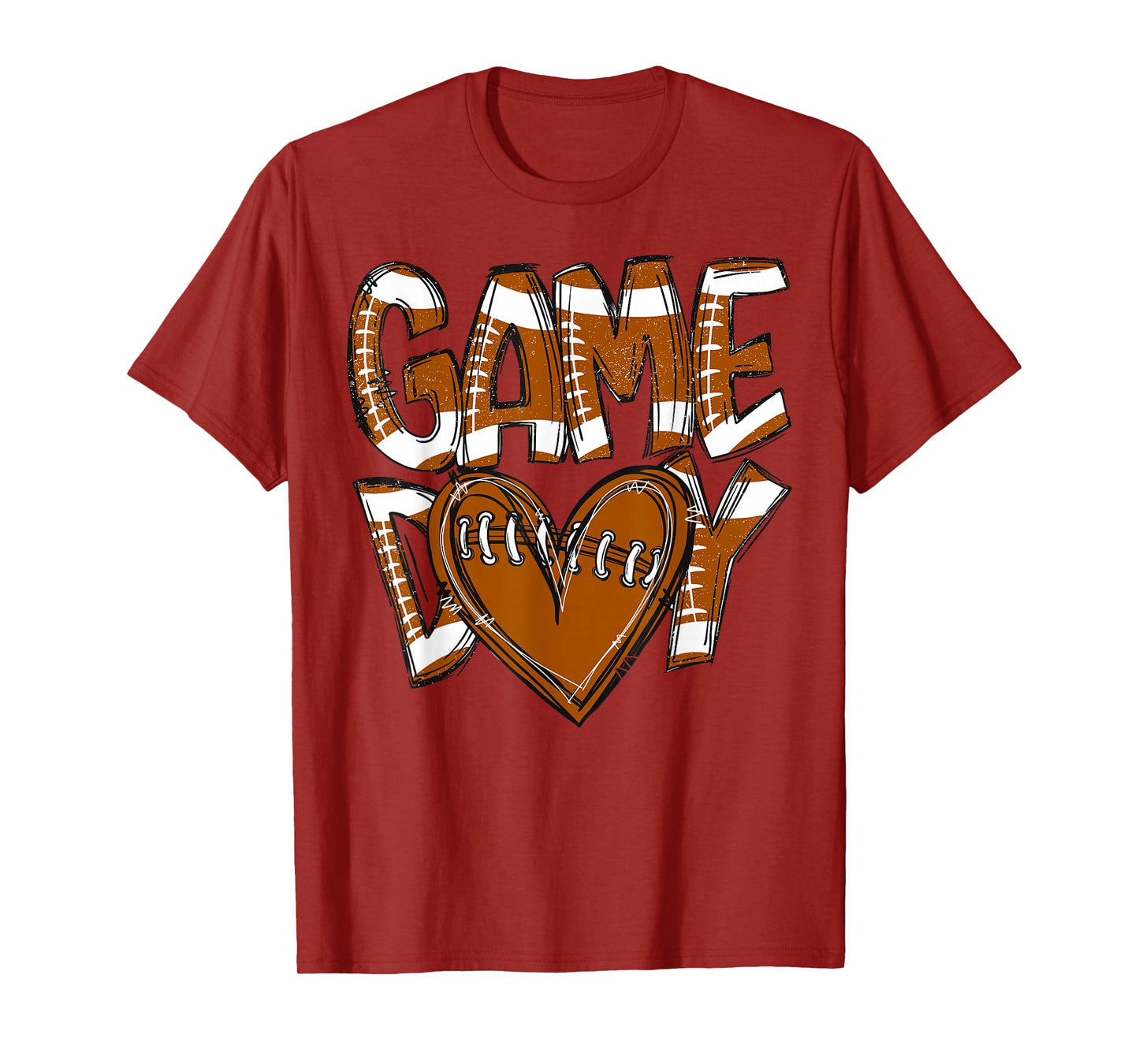 Game Day Football with Burnt Orange Vibes T-Shirt