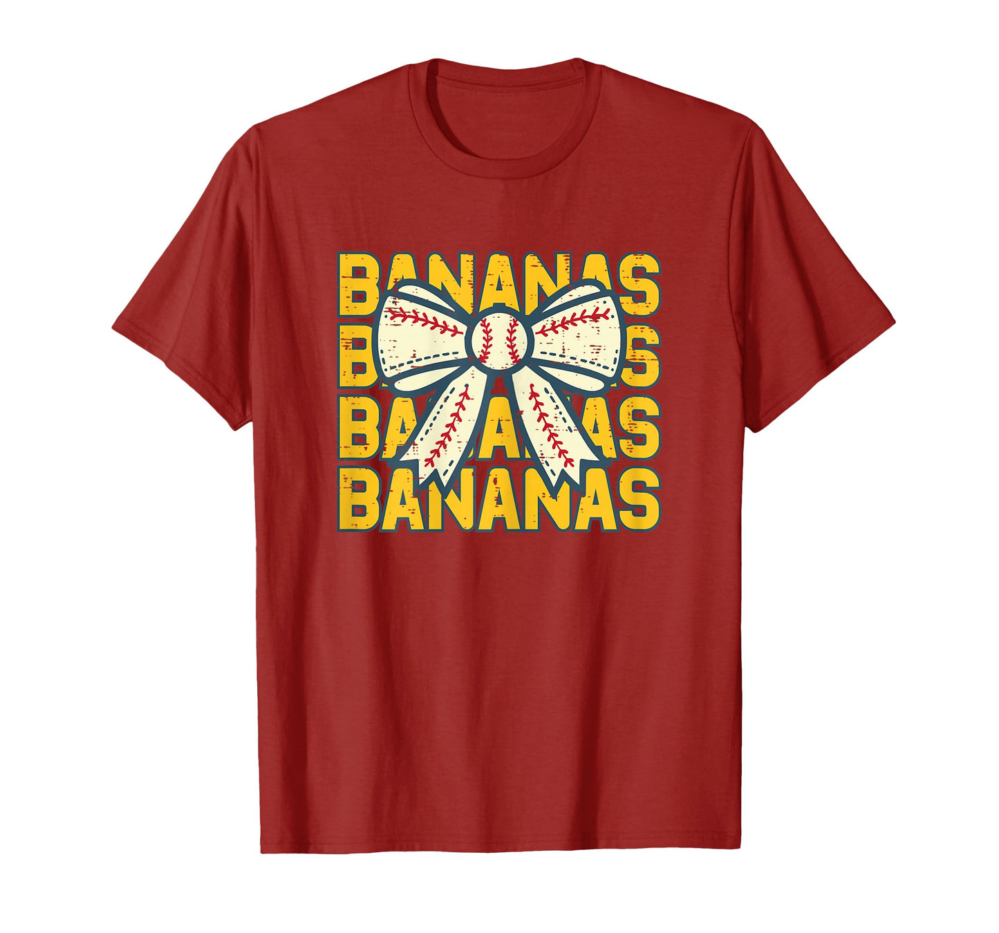 Banana Bow Ribbon Fruit Women Girls Kids T-Shirt