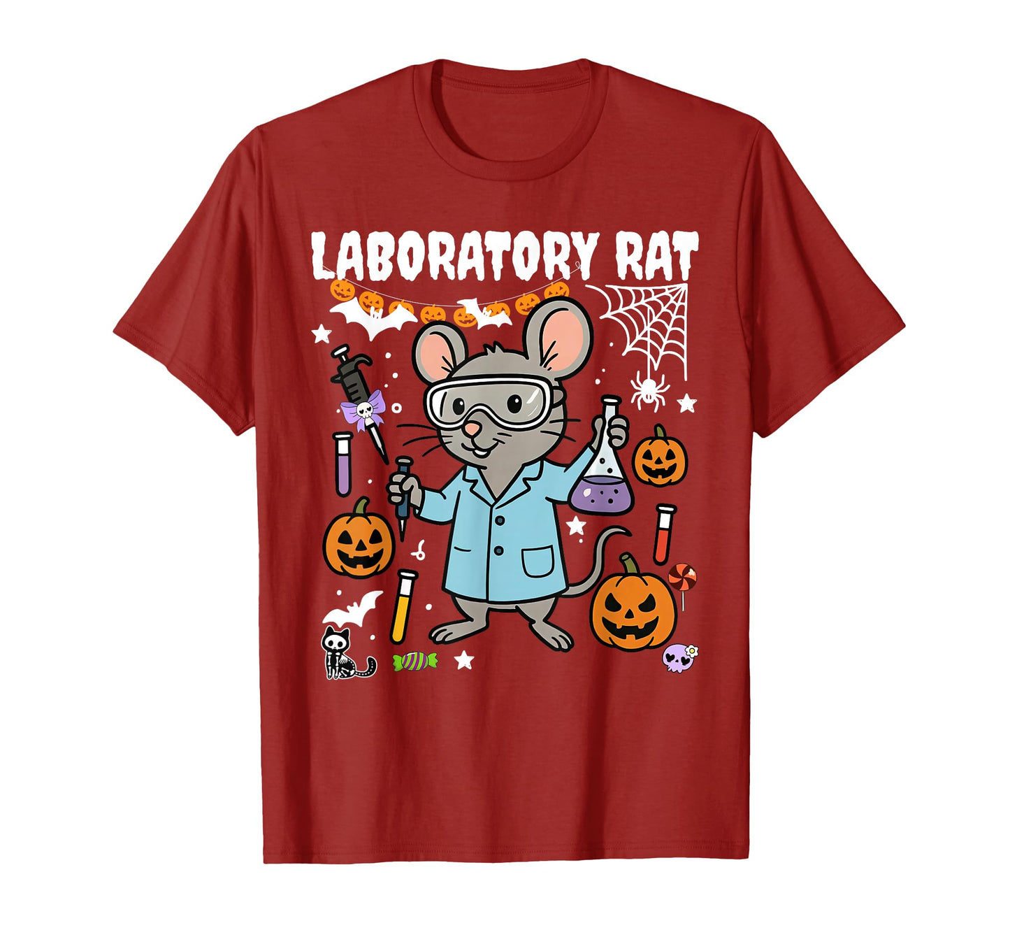 Halloween Laboratory Rat Medical Lab Tech Science Chemistry T-Shirt