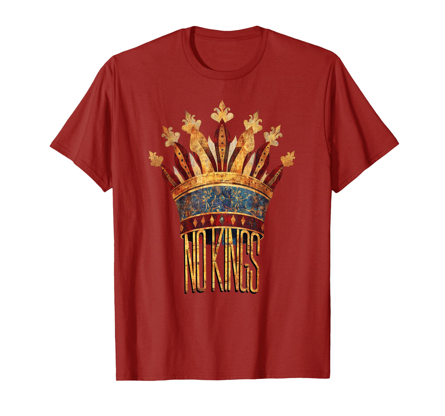 No Kings Political Protest Subtle Statement Graphic T-Shirt