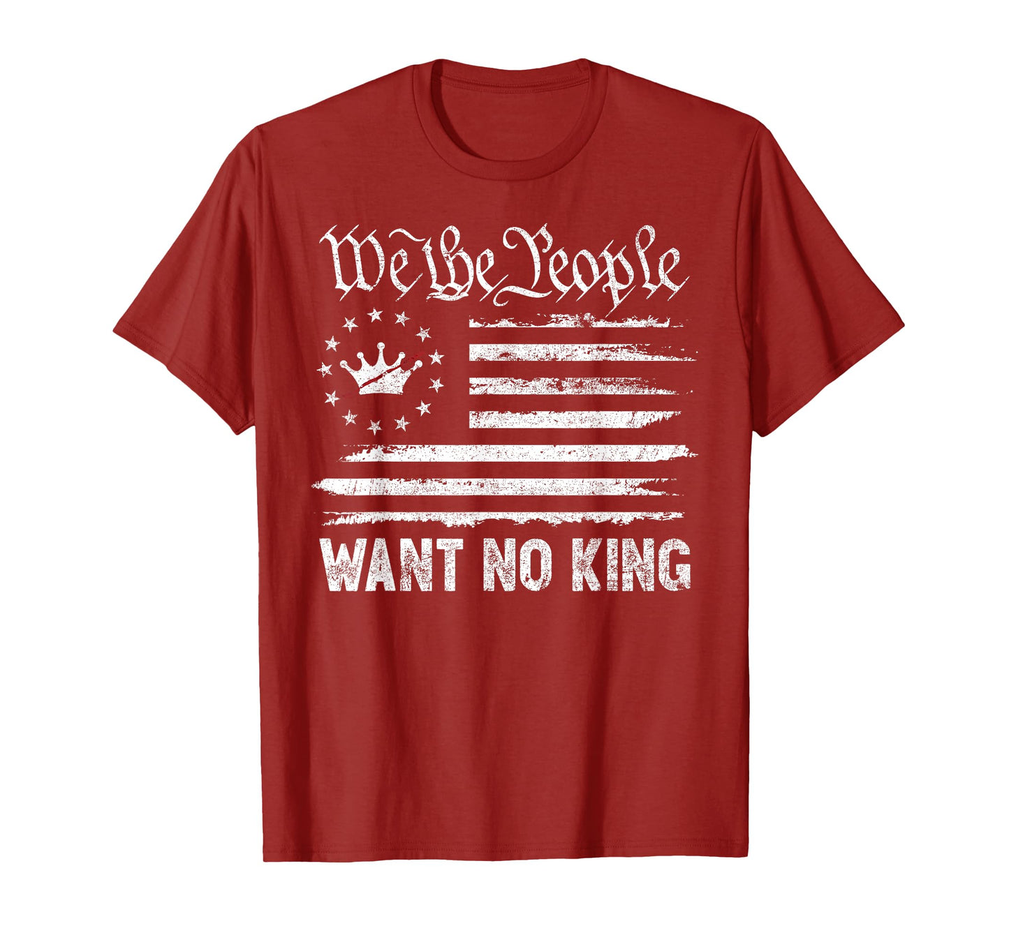 Patriotic Pro-Democracy Politics Protest No Kings In America T-Shirt