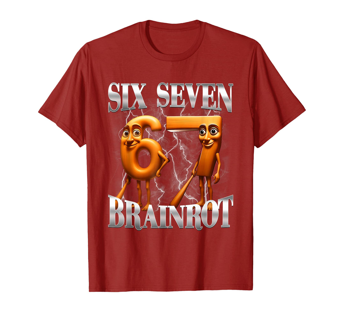 67 Six Seven Italian Brainrot Meme Gen Alpha Slang T-Shirt