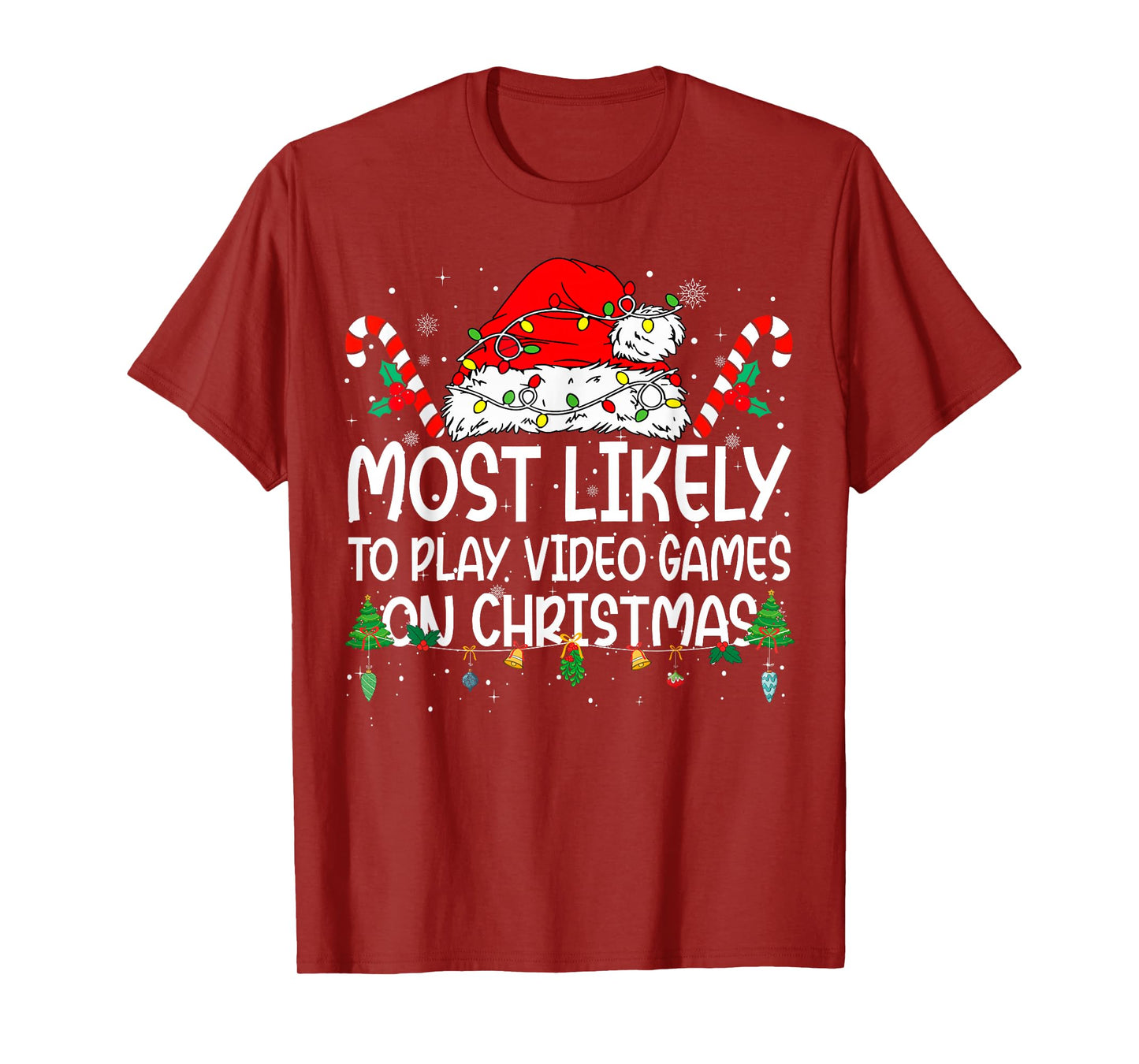 Family Matching Most Likely to Play Video Games On Christmas T-Shirt
