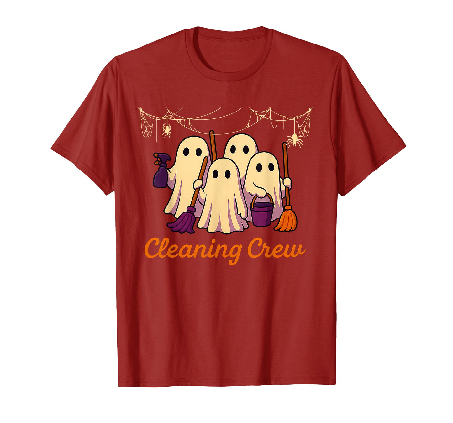 Cleaning Crew Spooky Halloween Cleaner Housekeeper Cleaning T-Shirt