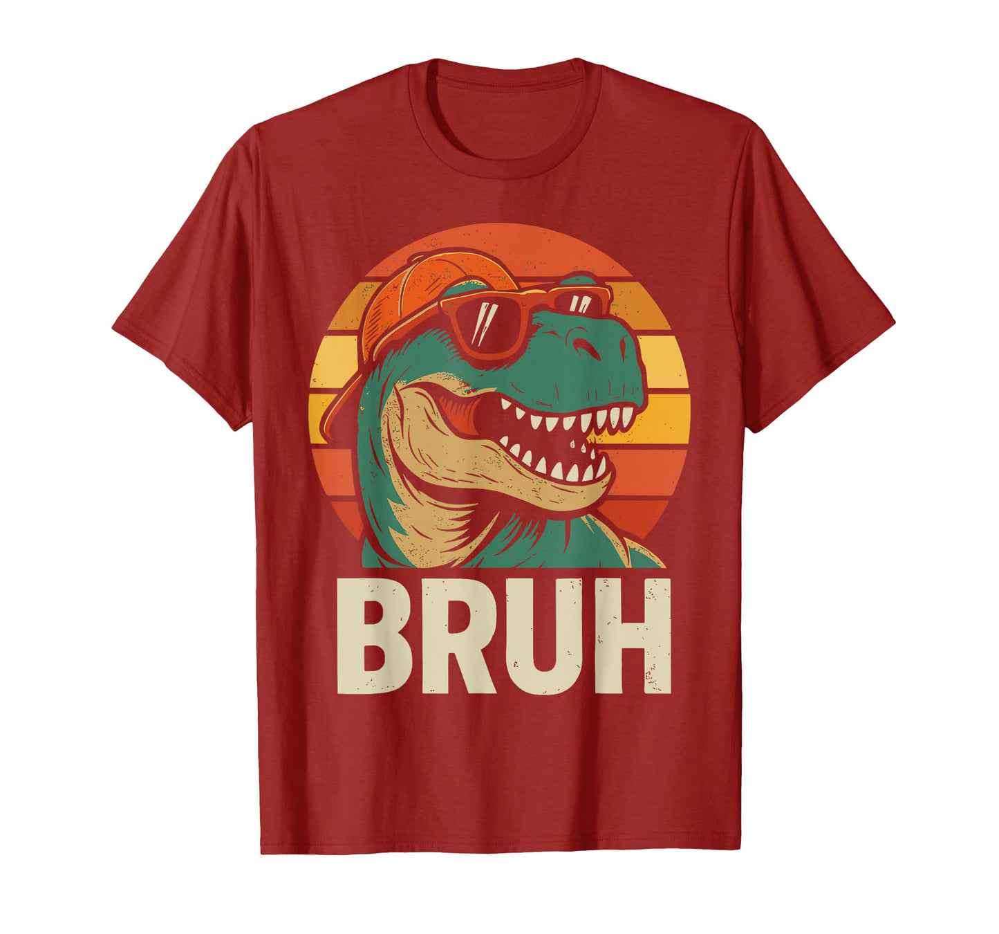 Funny Dinosaur Bruh Meme Vintage T-Rex T-Shirt