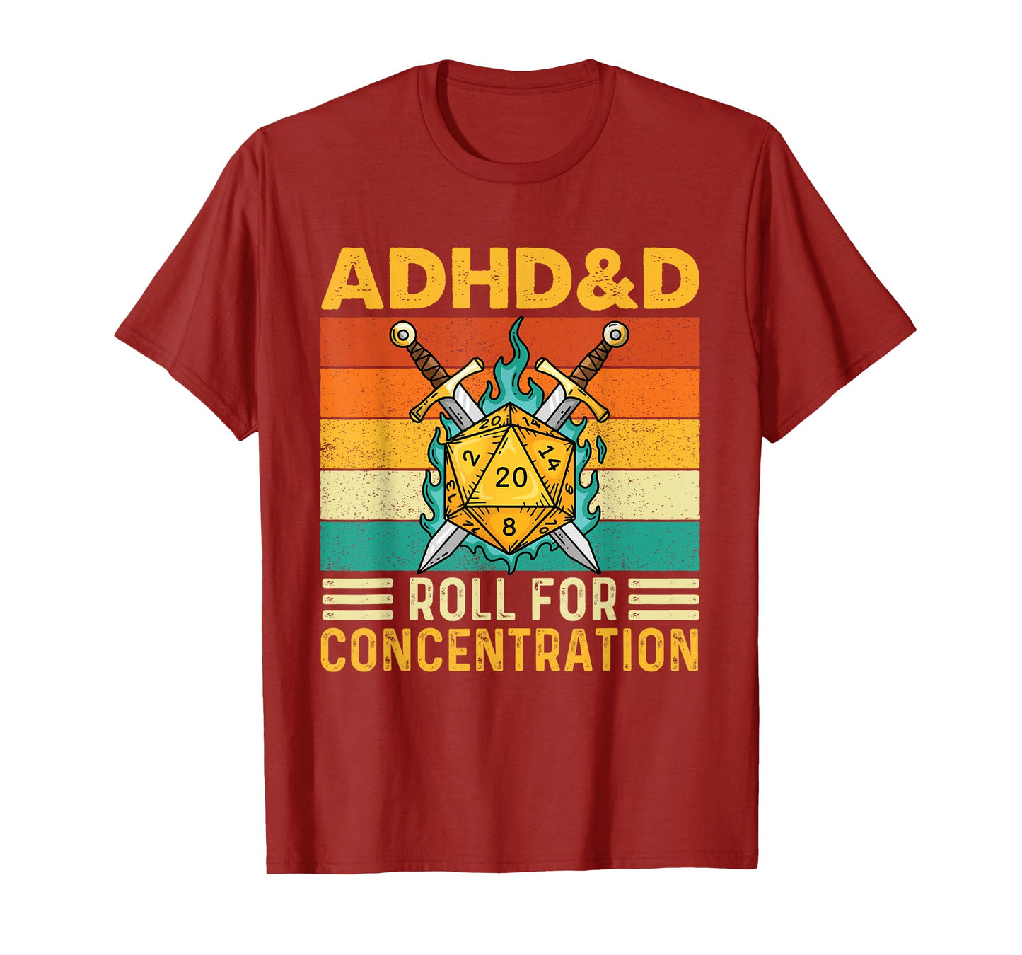 ADHD&D Roll for Concentration - RPG Tabletop Games T-Shirt