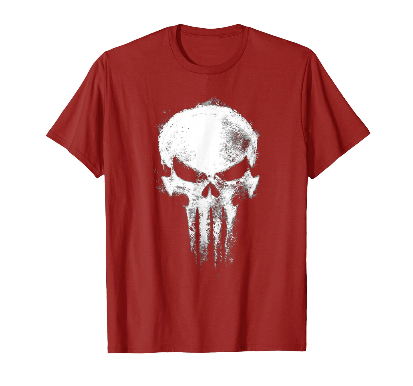 Marvel Daredevil Born Again The Punisher Grunge Style Skull T-Shirt