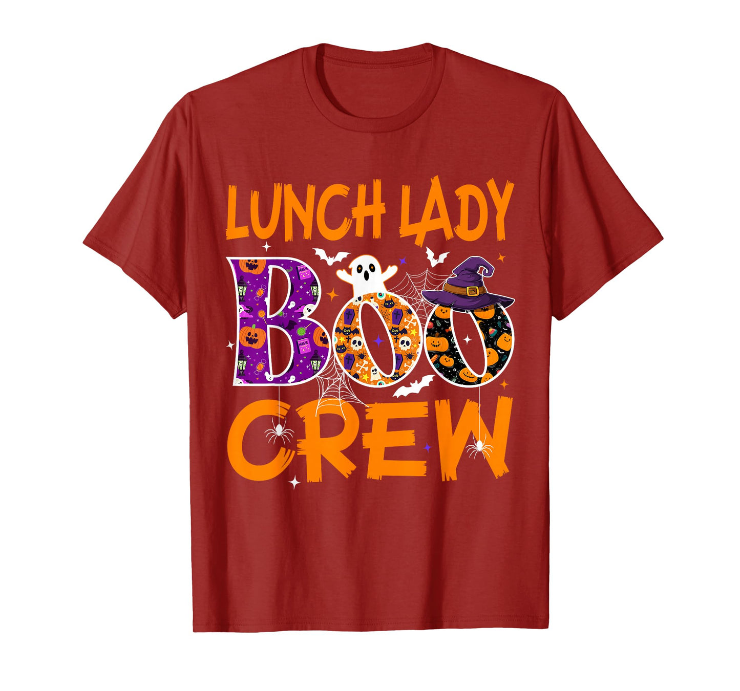 Groovy Lunch Lady Boo Crew Halloween Cafeteria Squad Costume T-Shirt