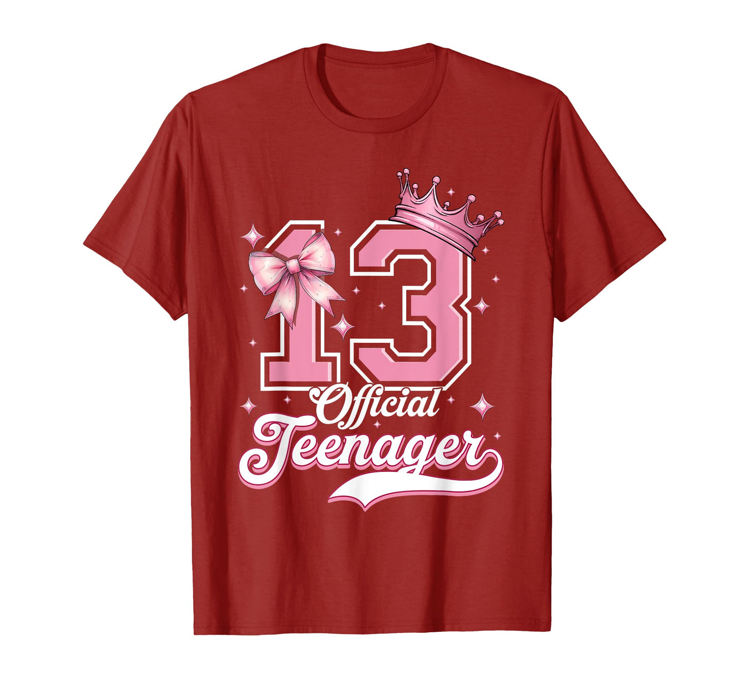 13 Year Old Coquette Bow Official Teenager 13th Birthday T-Shirt