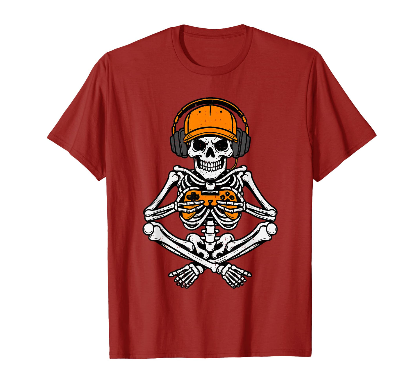 Skeleton Gamer Video Gaming Halloween Costume Boy Teen Kid T-Shirt