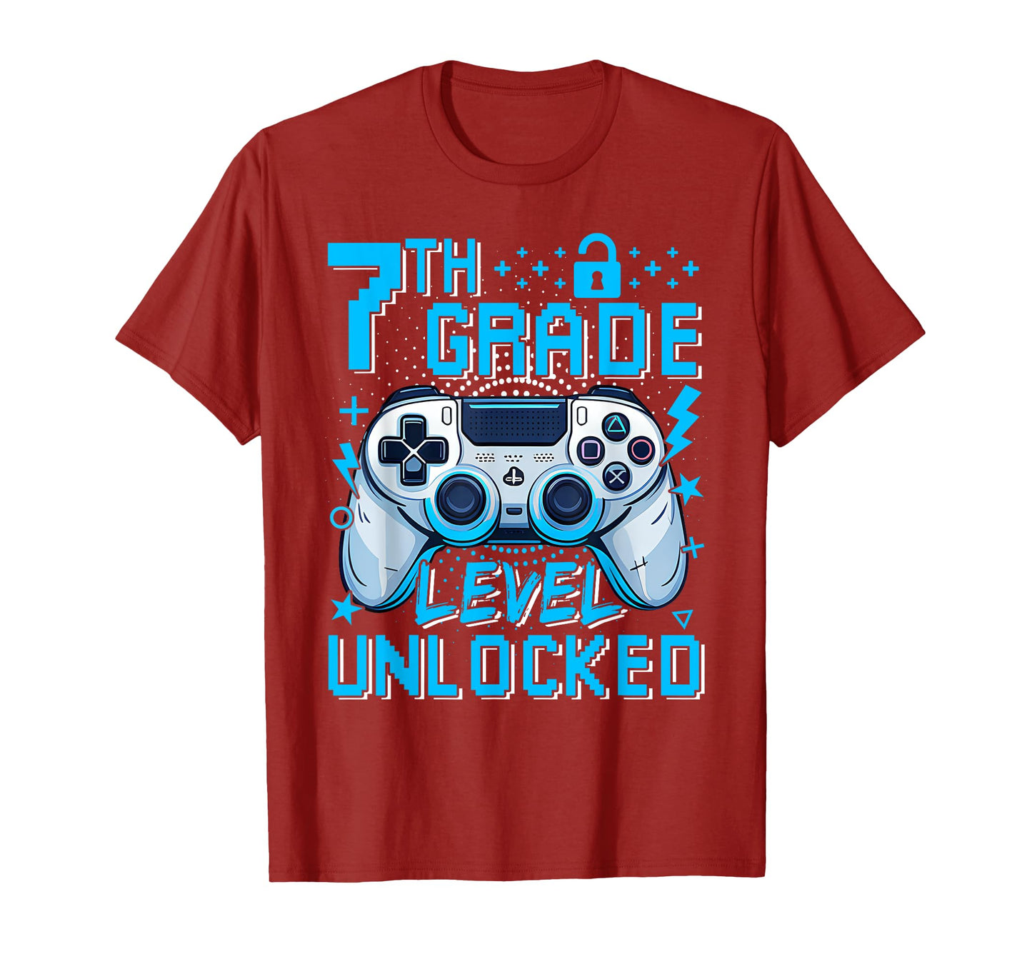 7th Grade Level Unlocked Video Game First Day Boy Kid T-Shirt