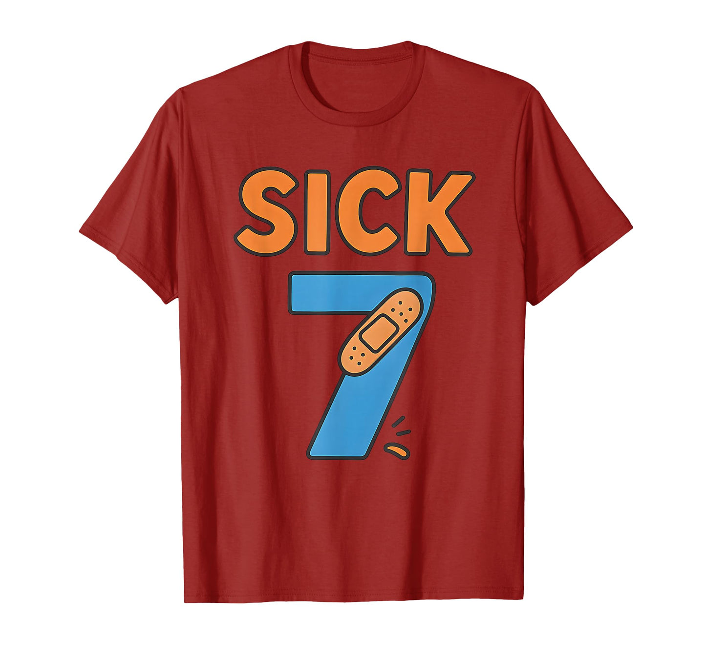Sick Seven Meme Tee Six Seven Fun Wordplay T-Shirt